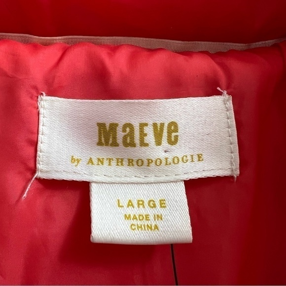 Anthropologie Maeve Cinched Puffer Coat Size L NEW - Picture 11 of 14